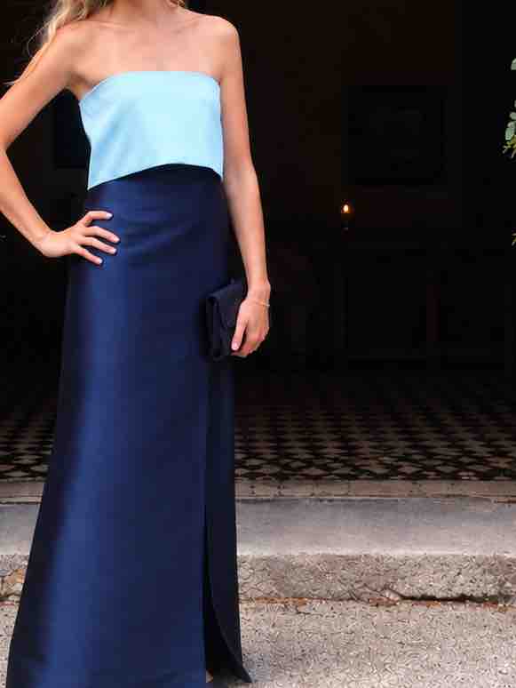 Vestido invitada azul La Croixé — foto 2 de 2