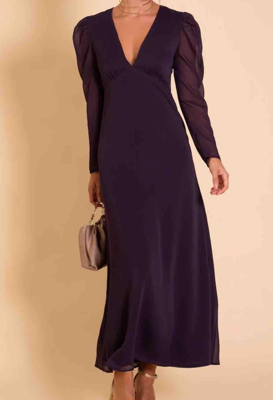 VESTIDO MRS. PALACIOS BERENJENA The Are — foto 1 de 3