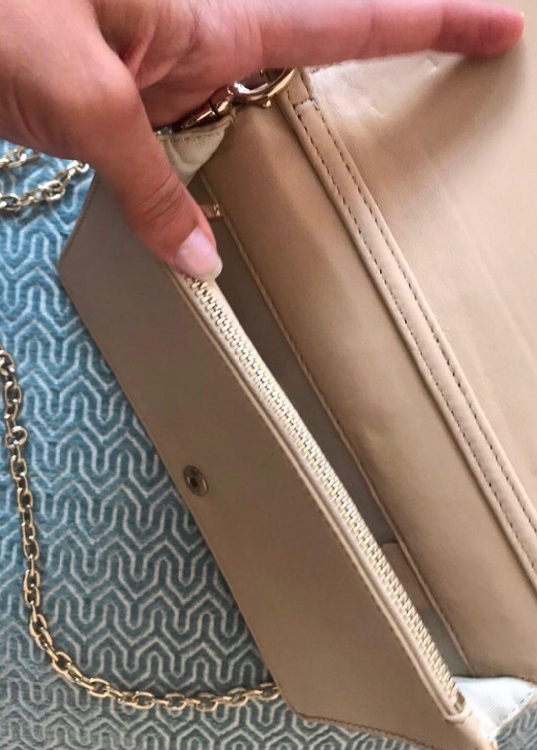 bolso clutch beige claro Purificación García — foto 5 de 6