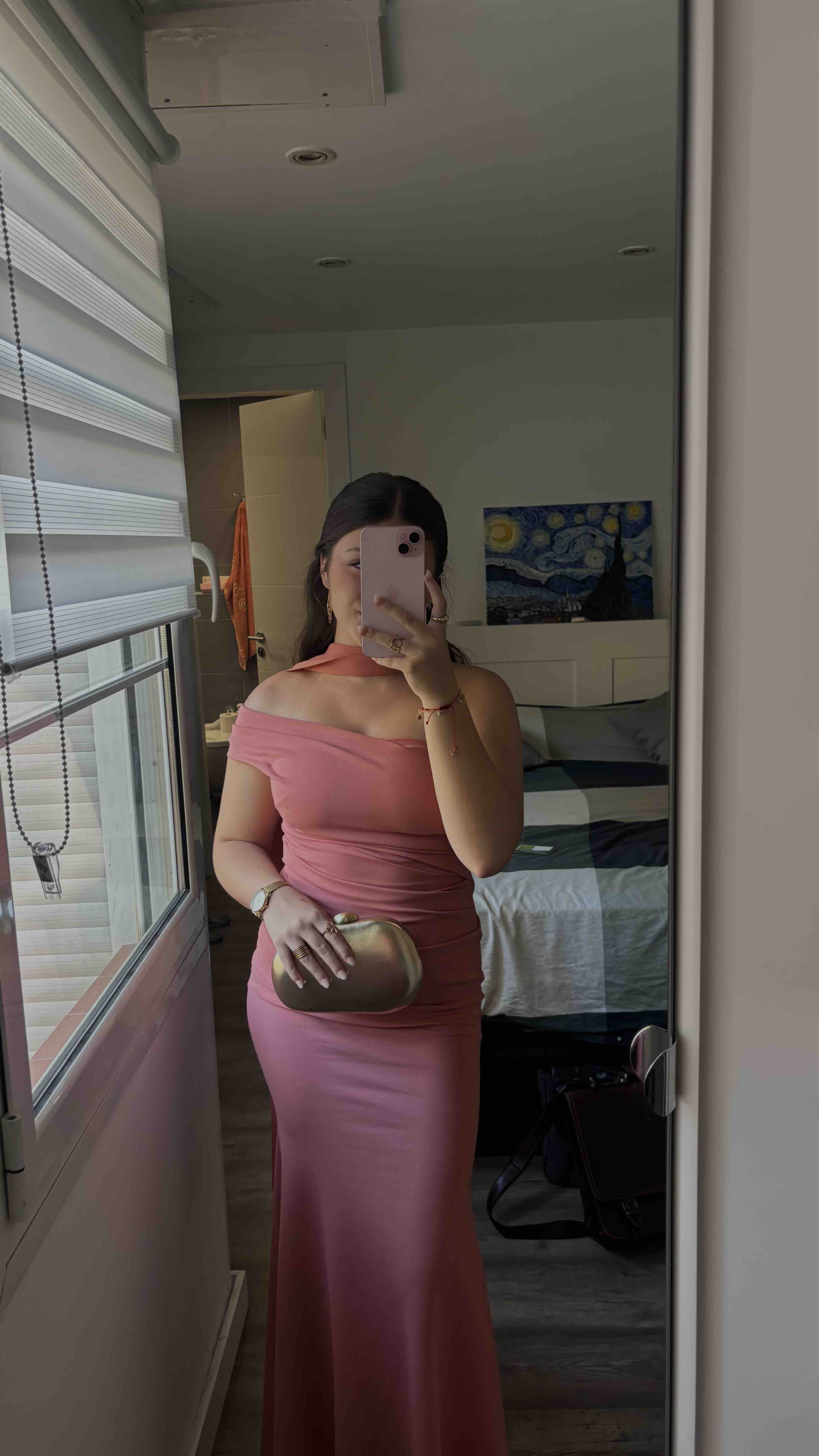 Vestido voggin rosa, talla S, en alquiler — foto 2 de 2