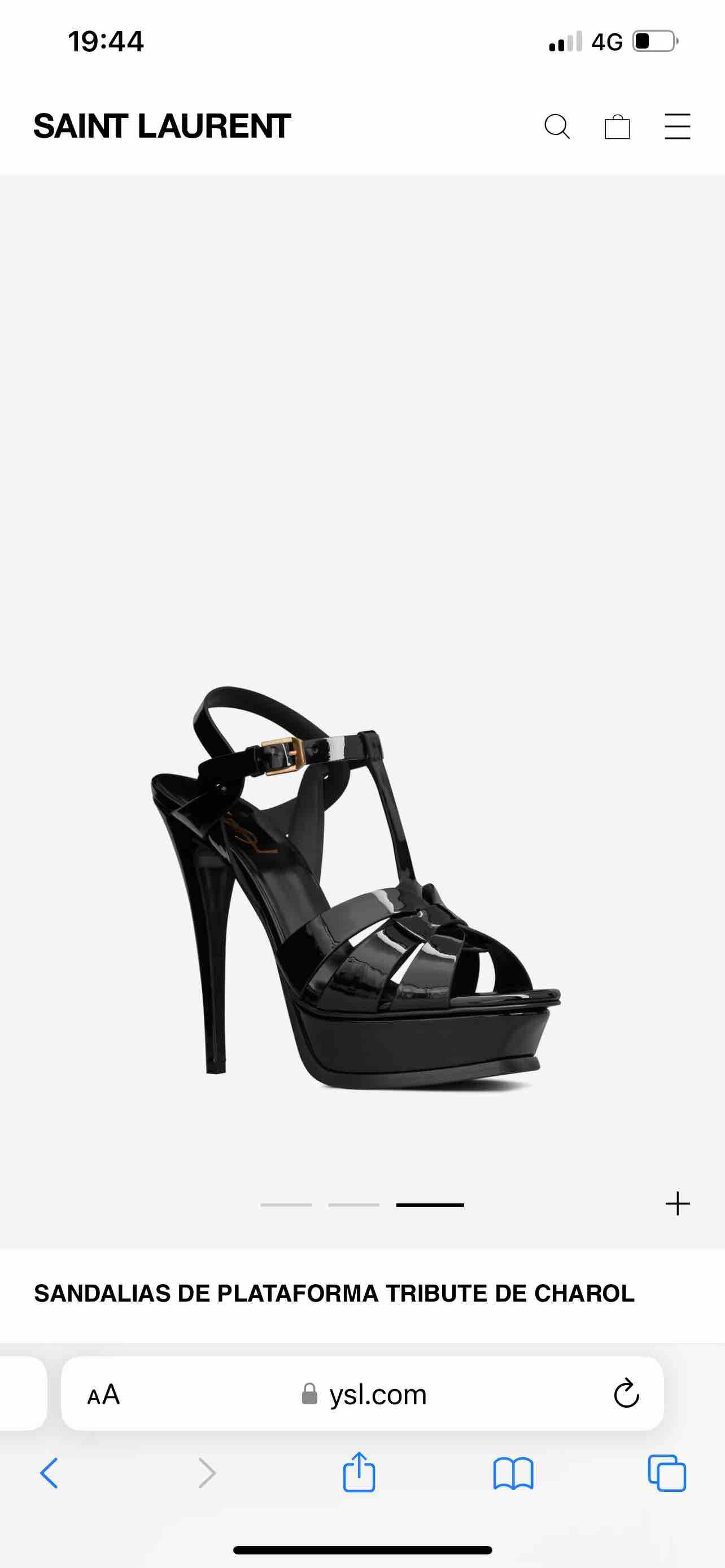 Sandalias yves saint Laurent tribute negras — foto 3 de 3