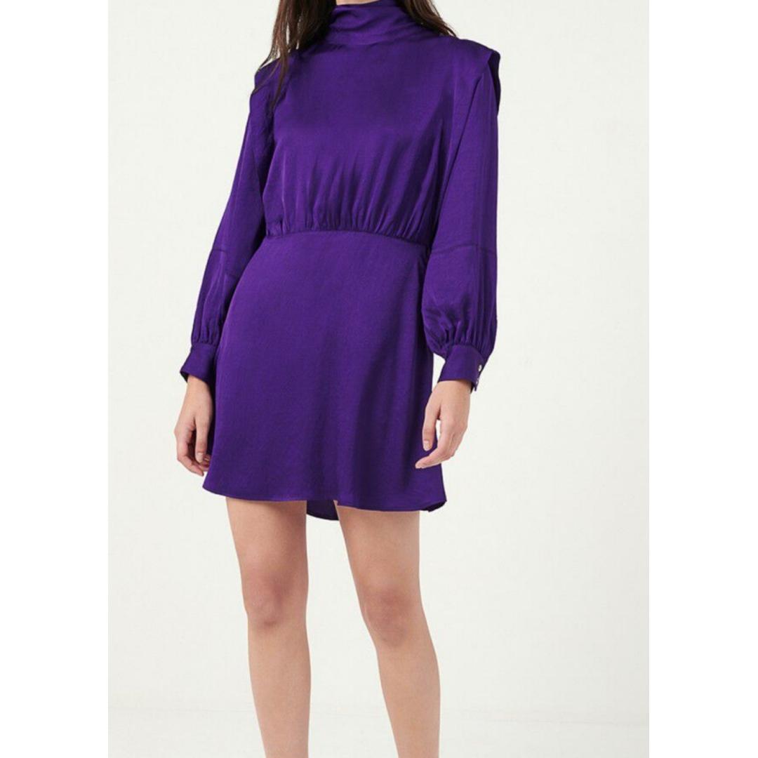 Vestido cocktail satén violeta American Vintage — foto 1 de 4