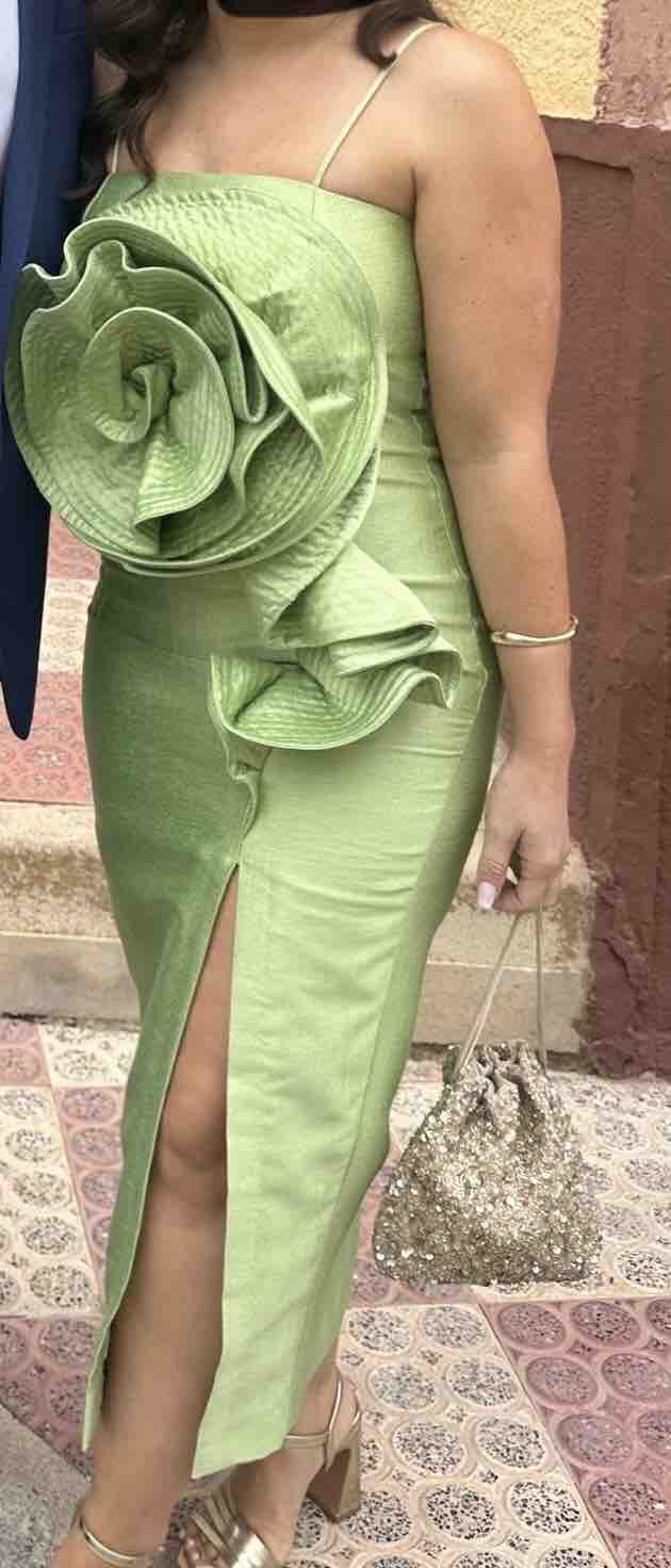 Vestido verde con flor Blanca Martín — foto 3 de 3