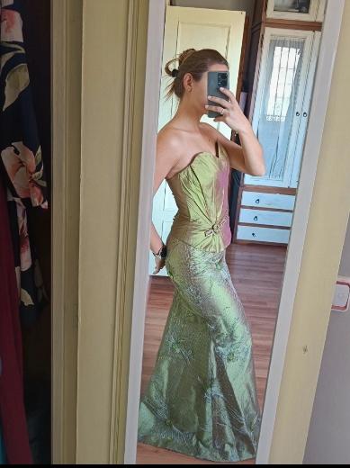 Conjunto corpiño y falda verde con reflejos morados ZENOBIA — foto 1 de 6