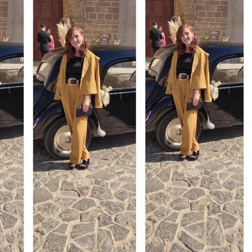 Traje mostaza ICHI