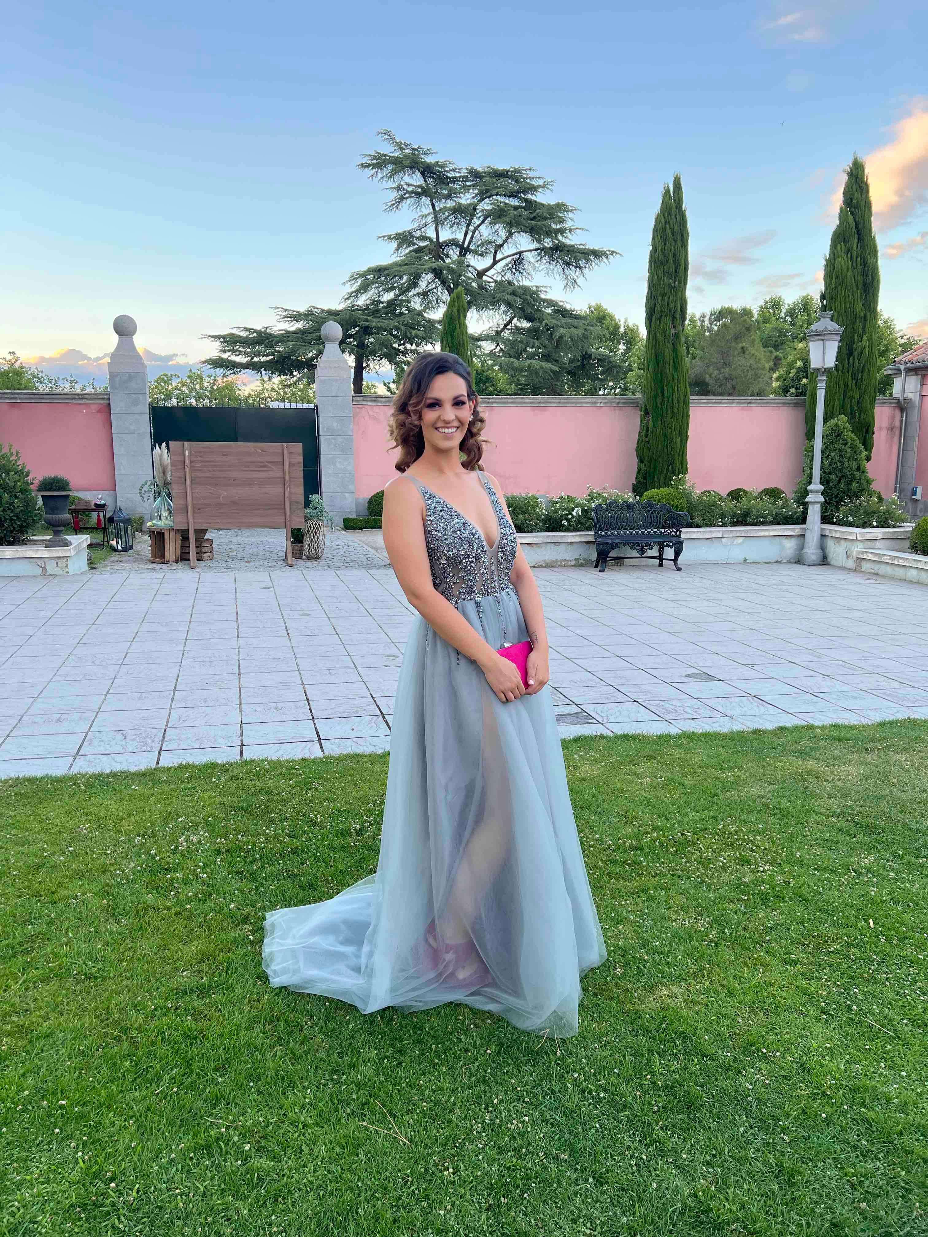 Vestido largo gris — foto 2 de 2