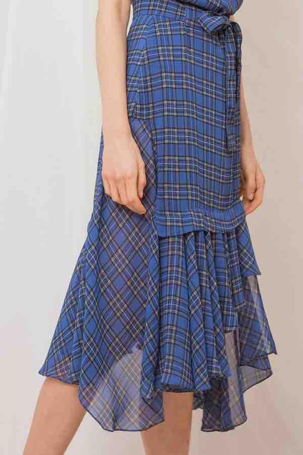 Vestido cuadros azul ANHET — foto 3 de 3