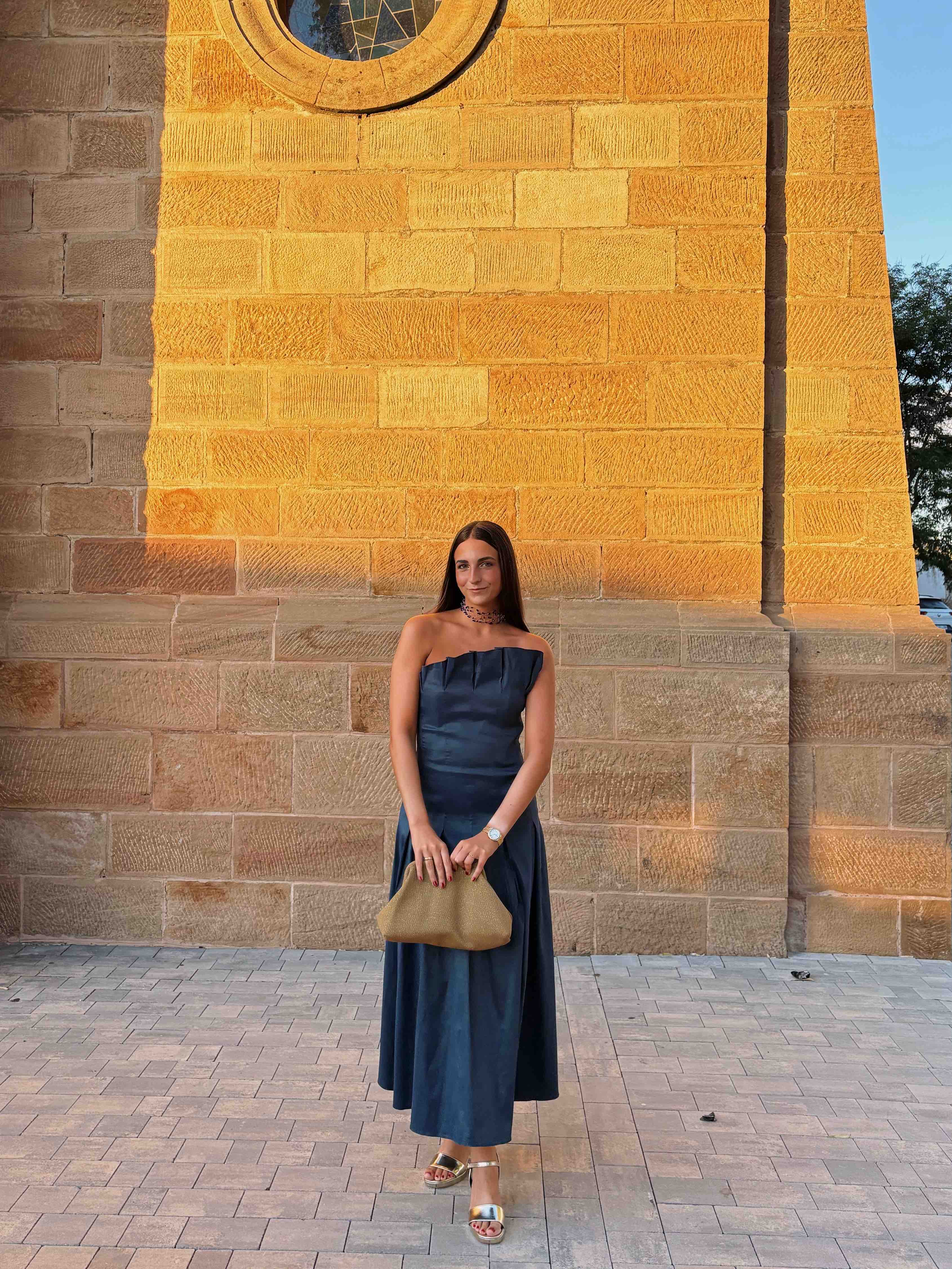 Vestido Bimani Cordelia Azul Petróleo — foto 1 de 3