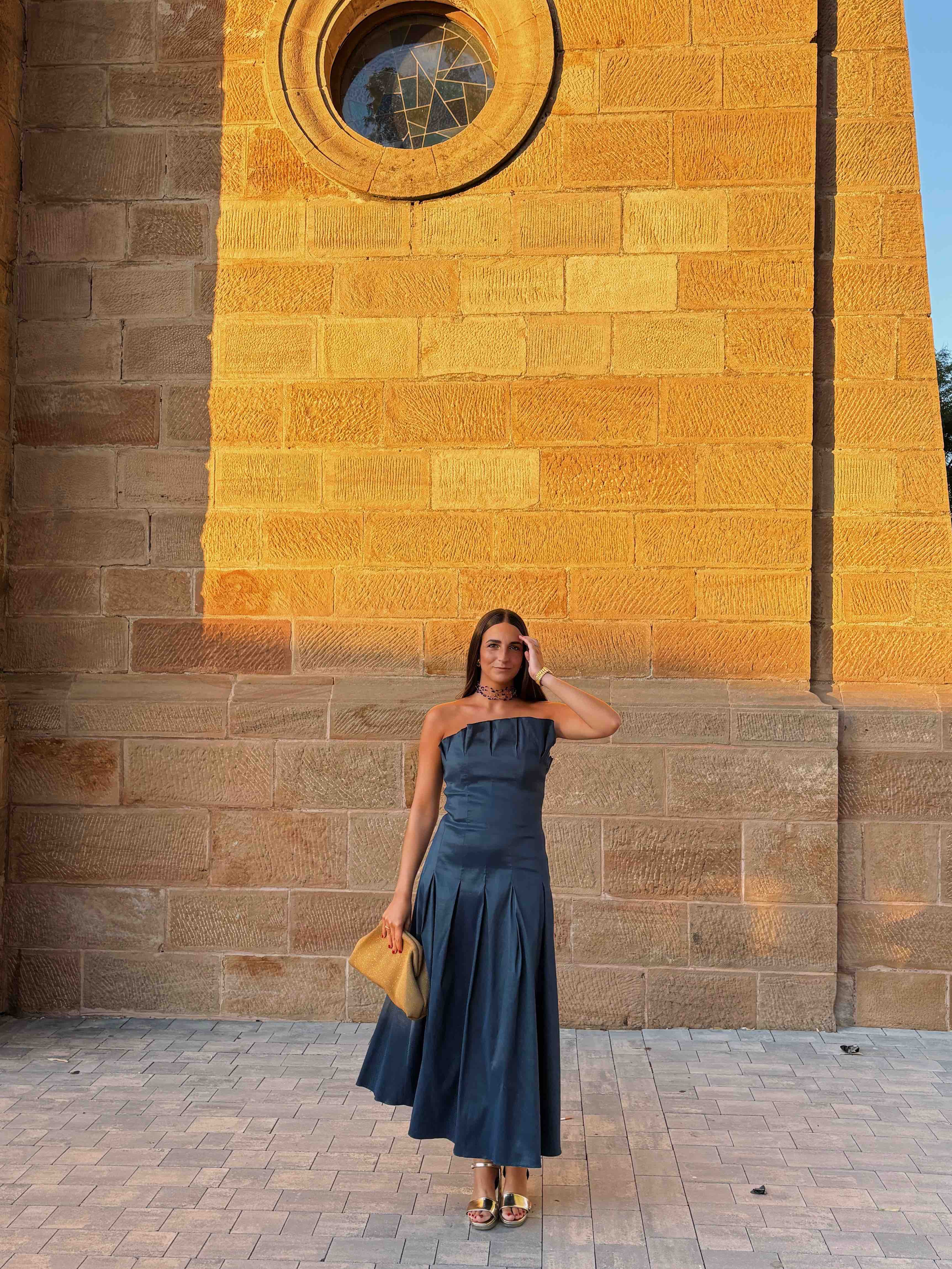 Vestido Bimani Cordelia Azul Petróleo — foto 3 de 3
