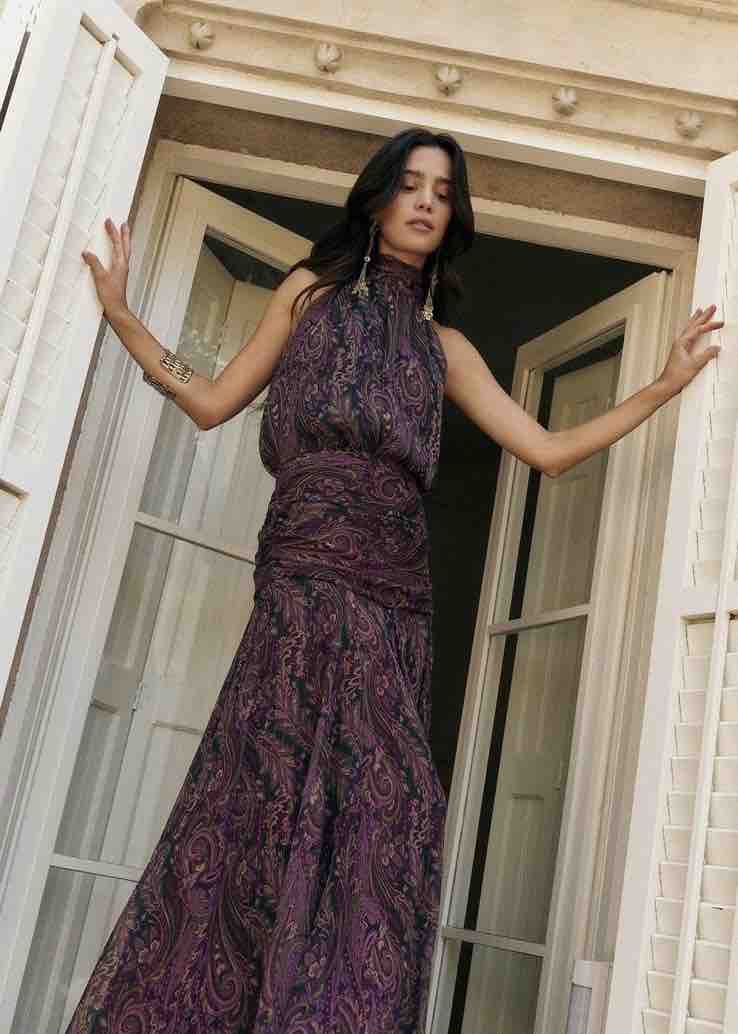 Conjunto Baymo morado y multicolor, talla M, en alquiler — foto 1 de 3