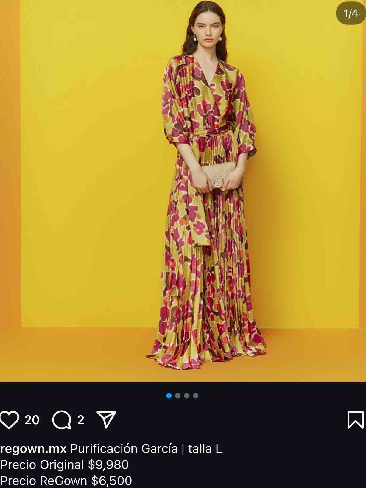 Vestido floral Purificación García. — foto 2 de 4
