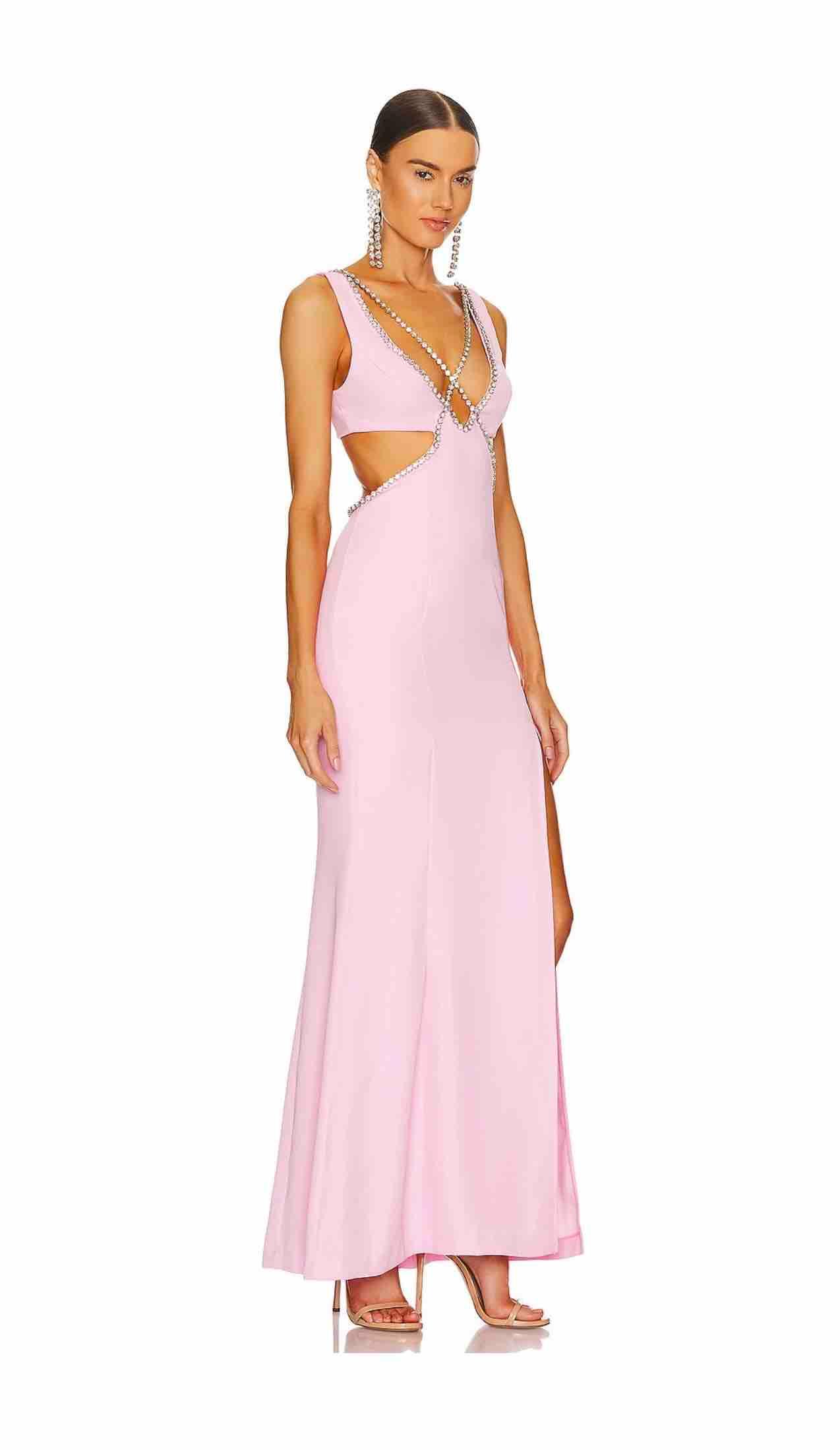 Vestido boda aberturas rosa Majorelle — foto 3 de 4