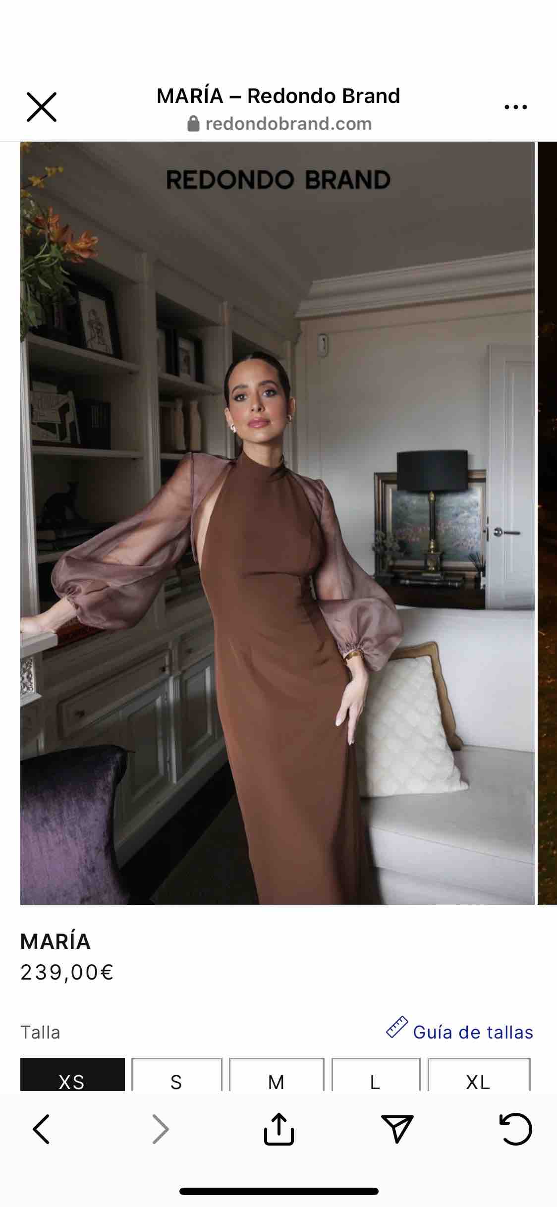 Vestido Marrón Redondo Brand — foto 2 de 3