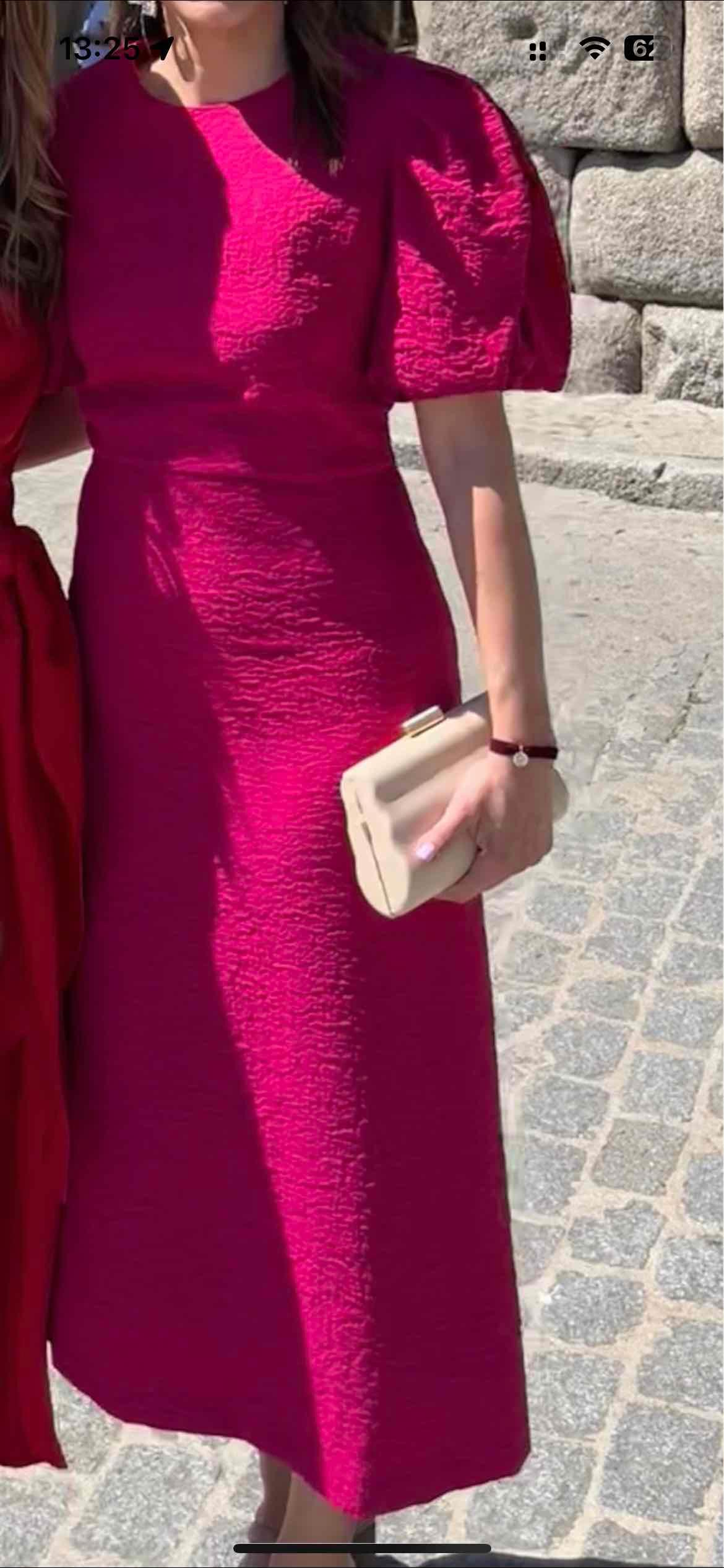 Vestido rosa midi Purificación García — foto 3 de 3