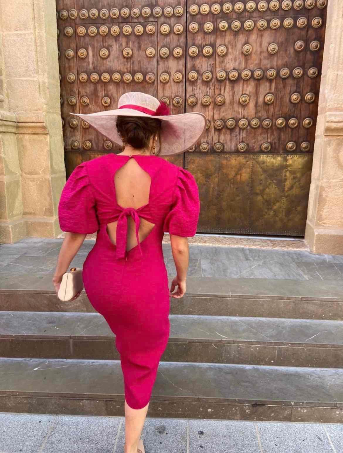 Vestido rosa midi Purificación García — foto 1 de 3