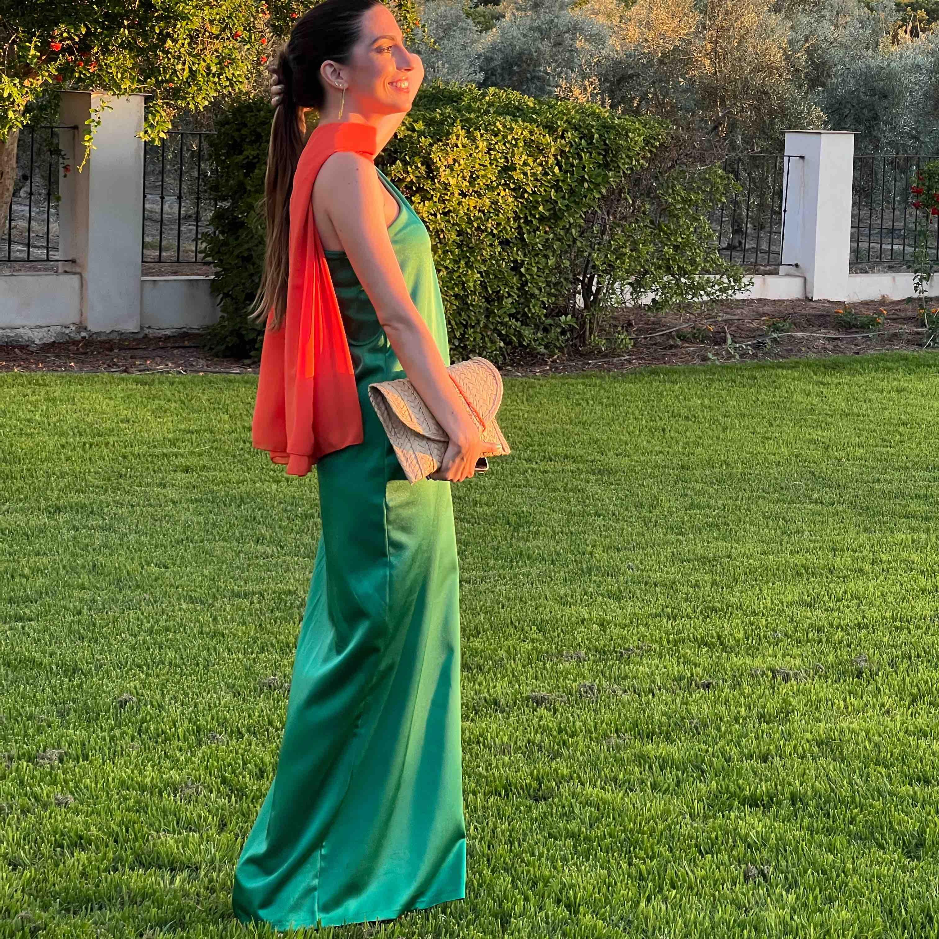 Vestido verde largo Atelier particular — foto 1 de 5