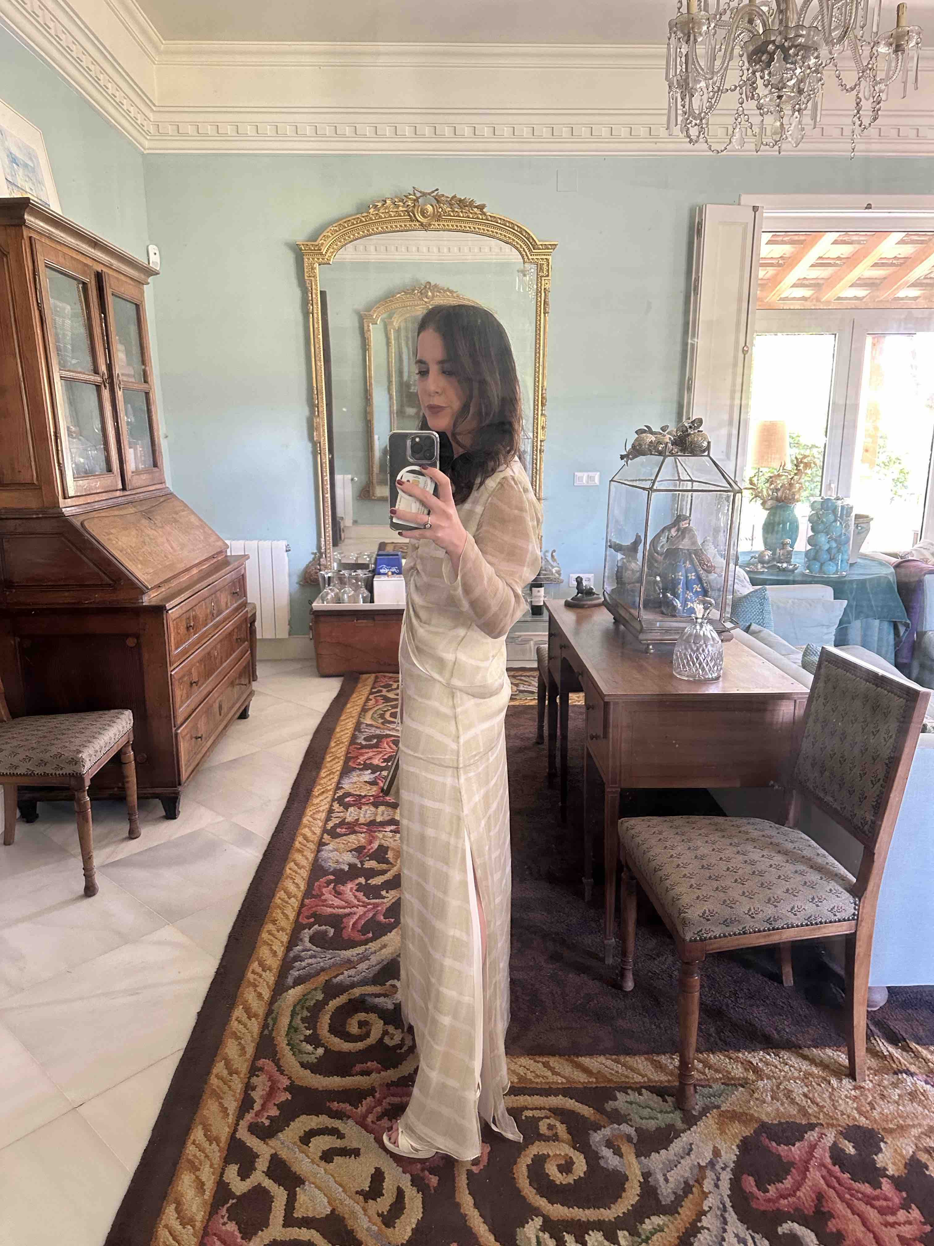Conjunto de seda verde Blanca Astolfi — foto 2 de 3