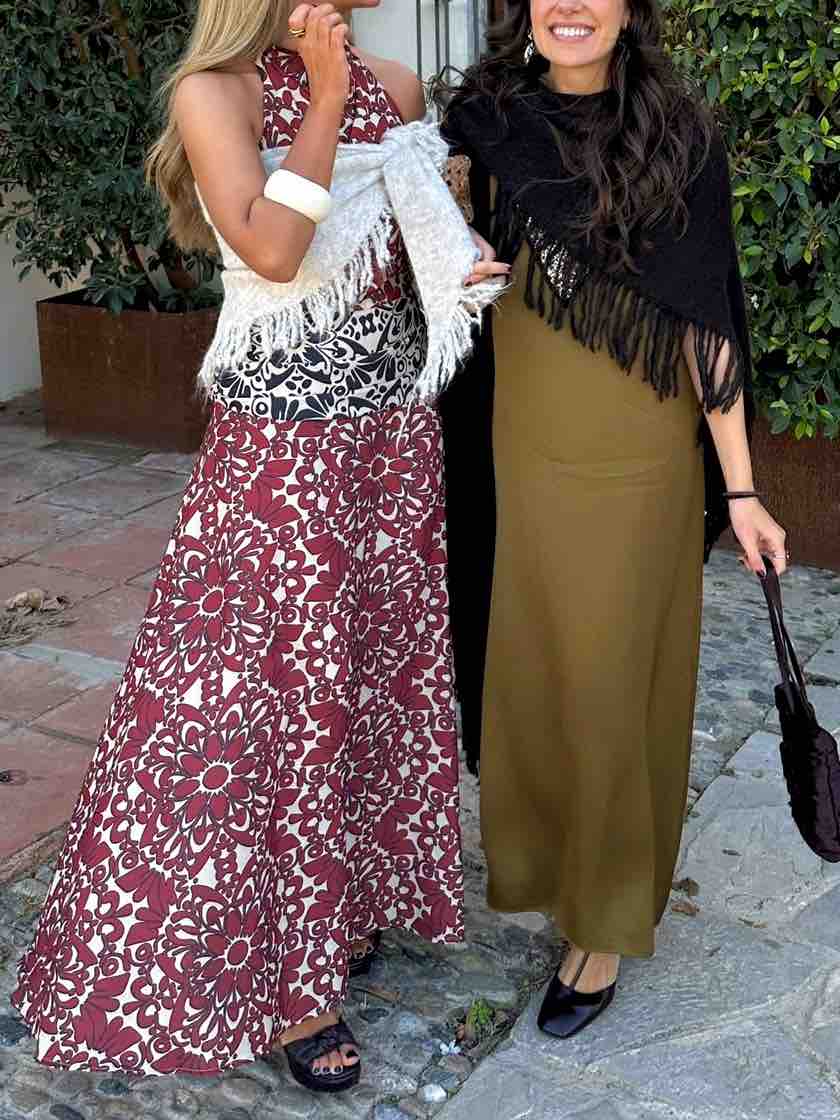 Vestido cuello halter estampado Bícolo Bicolo Brand