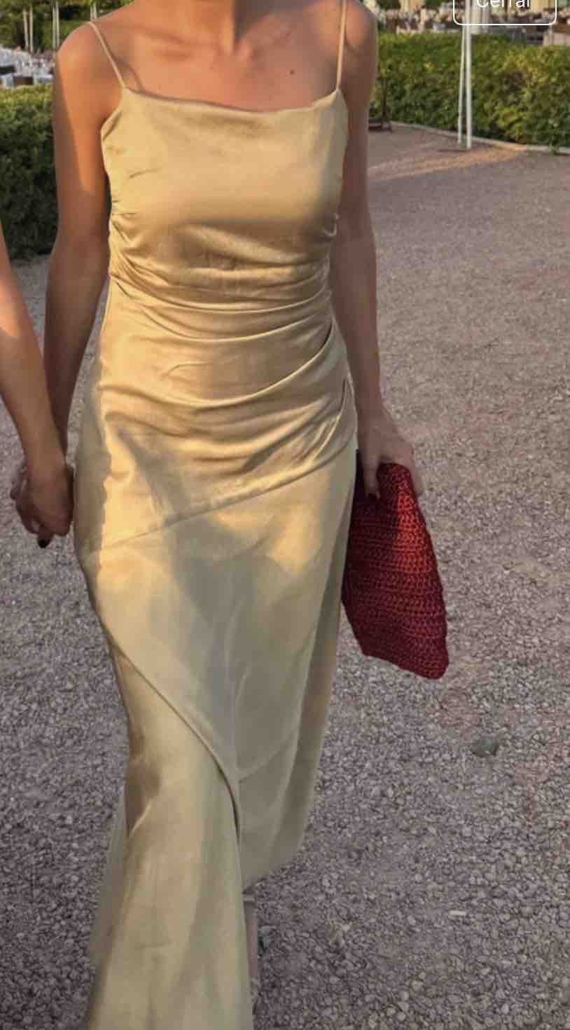 Vestido Chantilly dorado/ oliva An&Be — foto 3 de 6