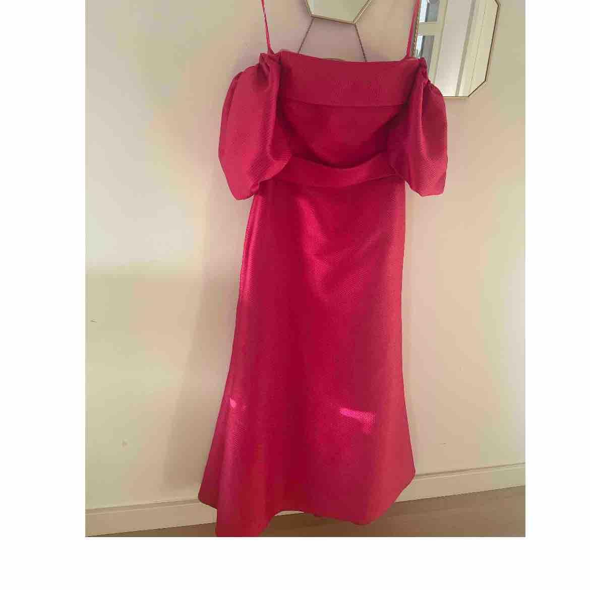 Traje de invitada de boda premium de Rosa Clará de 900 euros talla 42-40 de piqué de seda fucsia — foto 5 de 5