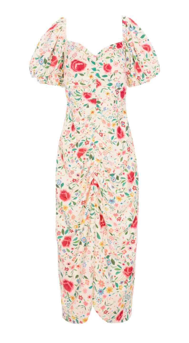 Vestido midi estampado flores “mantón” MIOH — foto 3 de 5