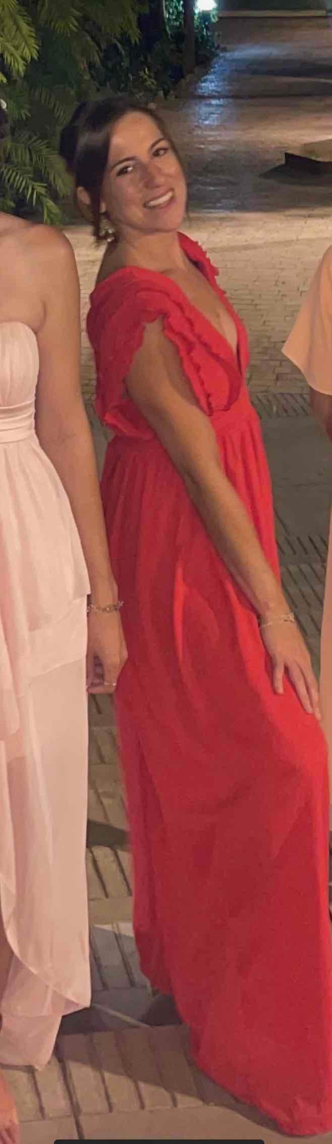Vestido rojo largo El Corte Inglés — foto 3 de 4