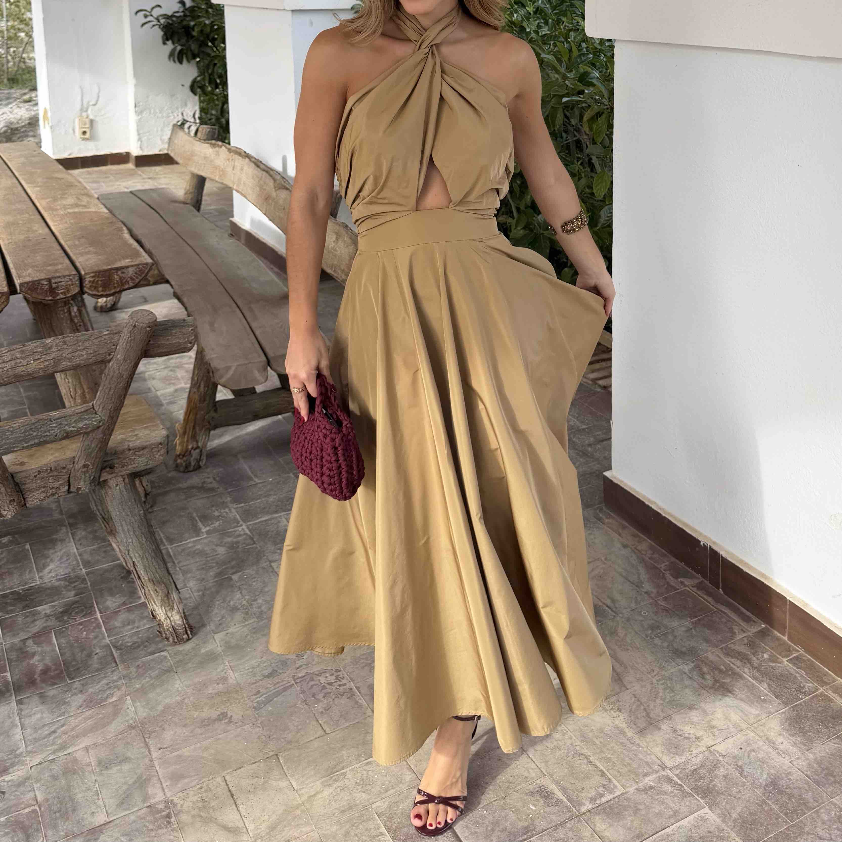 Vestido Colour Nude beige, talla XS, en alquiler — foto 1 de 4