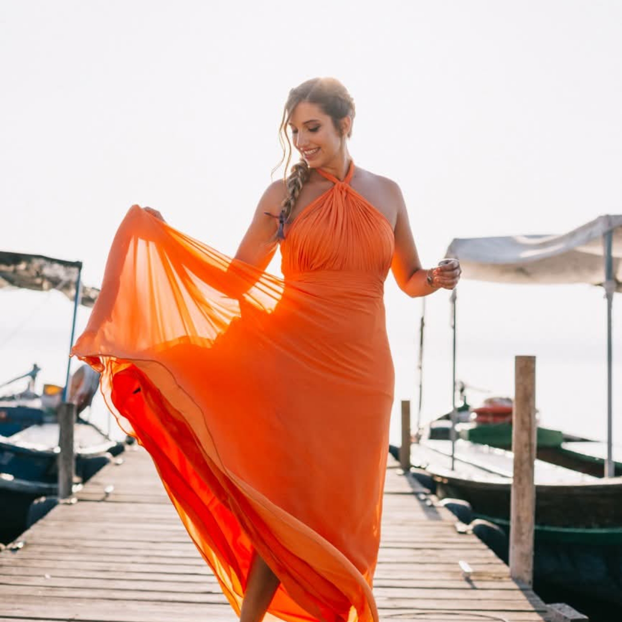 Vestido Boda Naranja vértice gala — foto 1 de 4