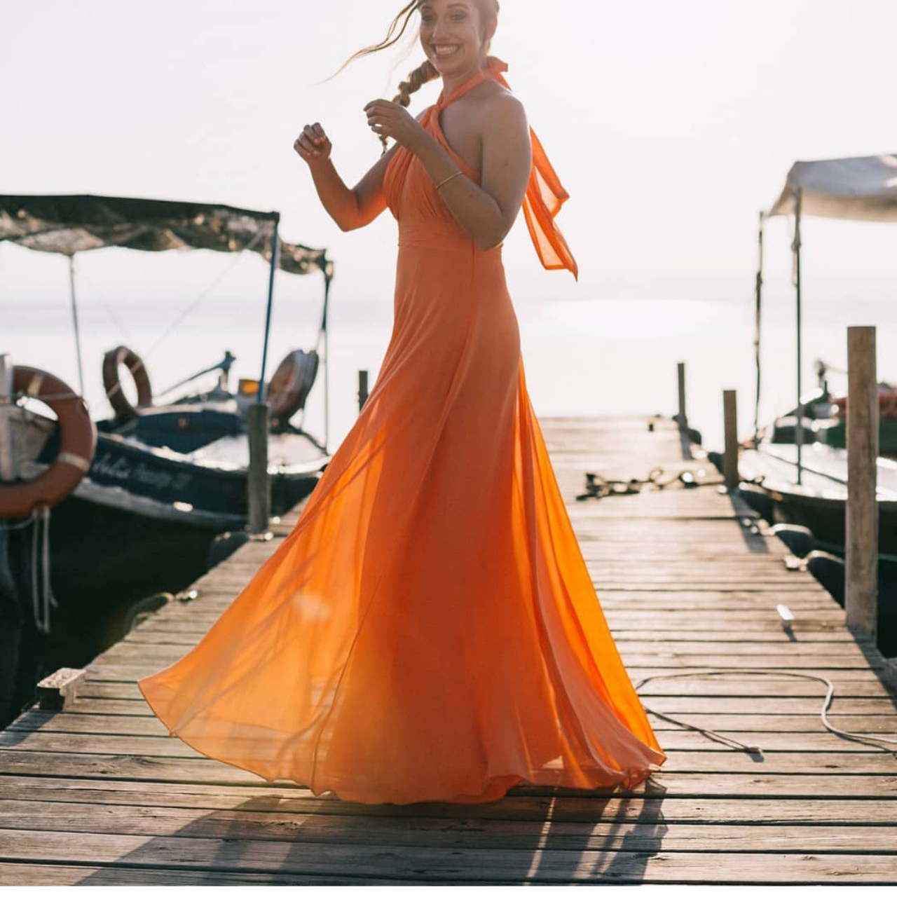 Vestido Boda Naranja vértice gala — foto 2 de 4
