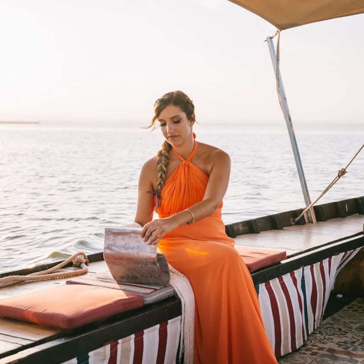 Vestido Boda Naranja vértice gala — foto 3 de 4