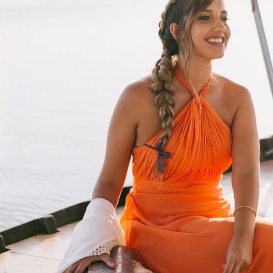 Vestido Boda Naranja vértice gala — foto 4 de 4