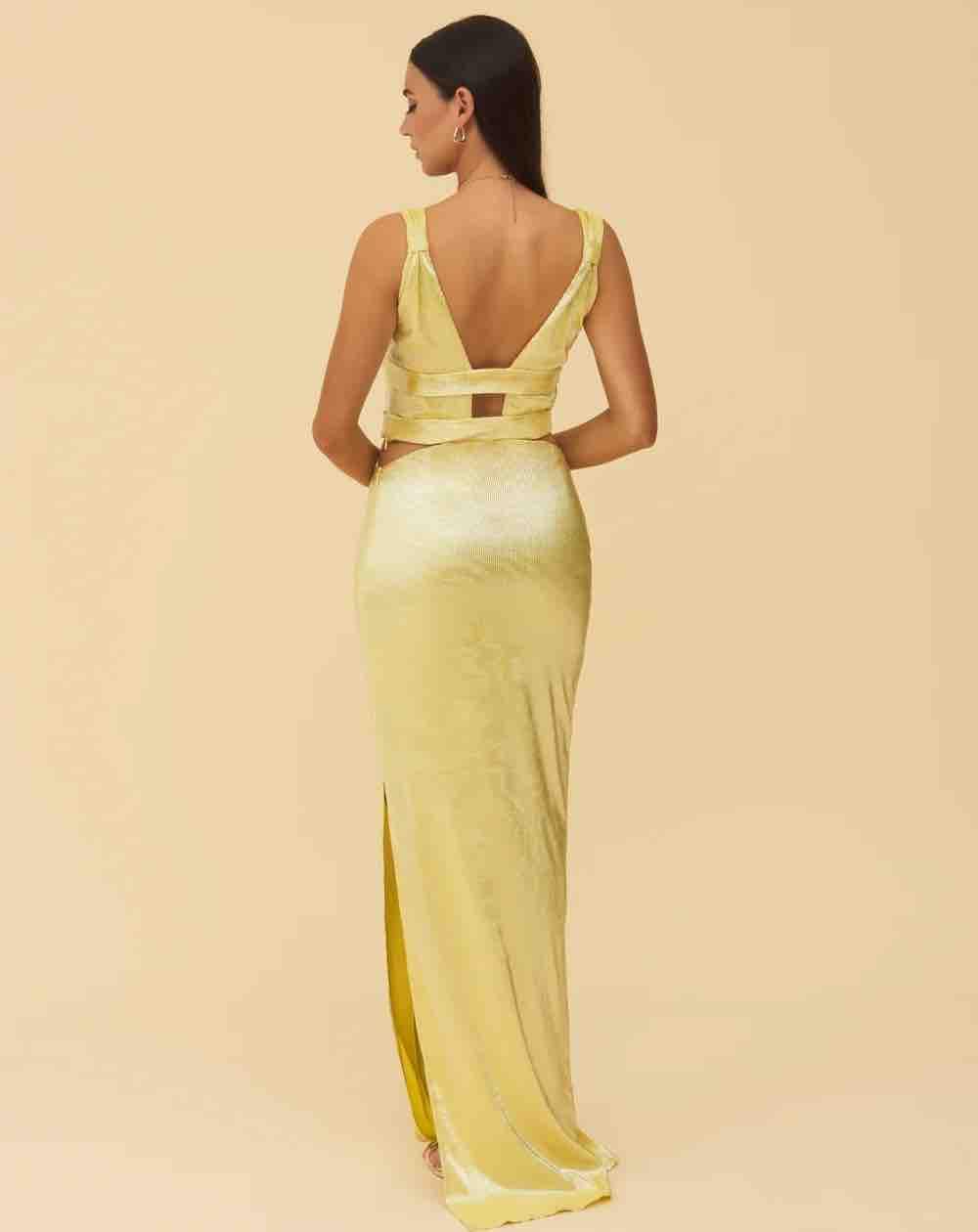 Vestido Aurelia amarillo lady pipa — foto 3 de 4