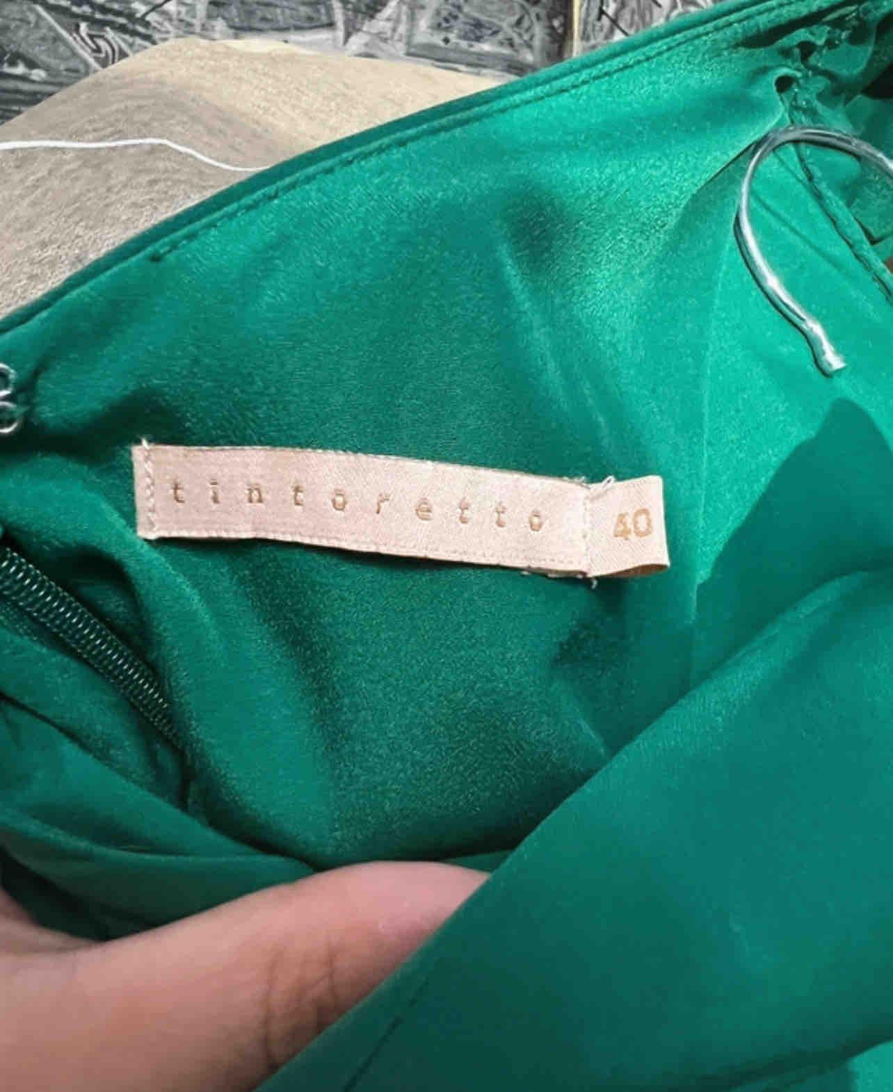 Vestido largo verde princesa t40 Tintoretto — foto 4 de 5