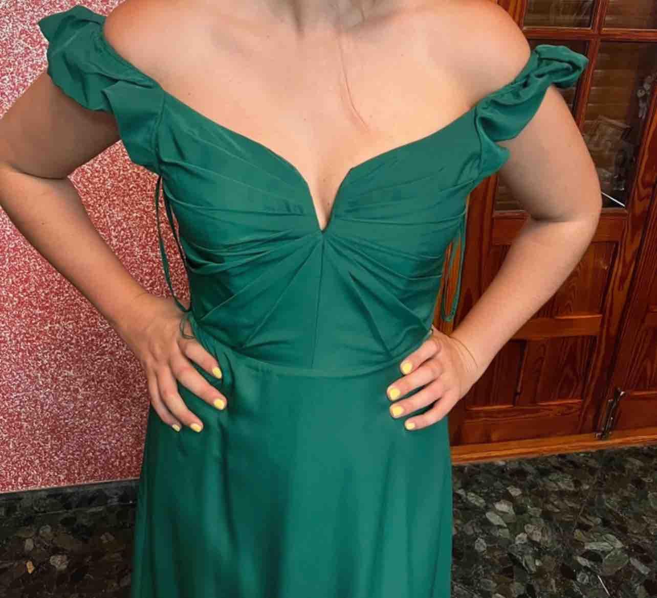 Vestido largo verde princesa t40 Tintoretto — foto 3 de 5