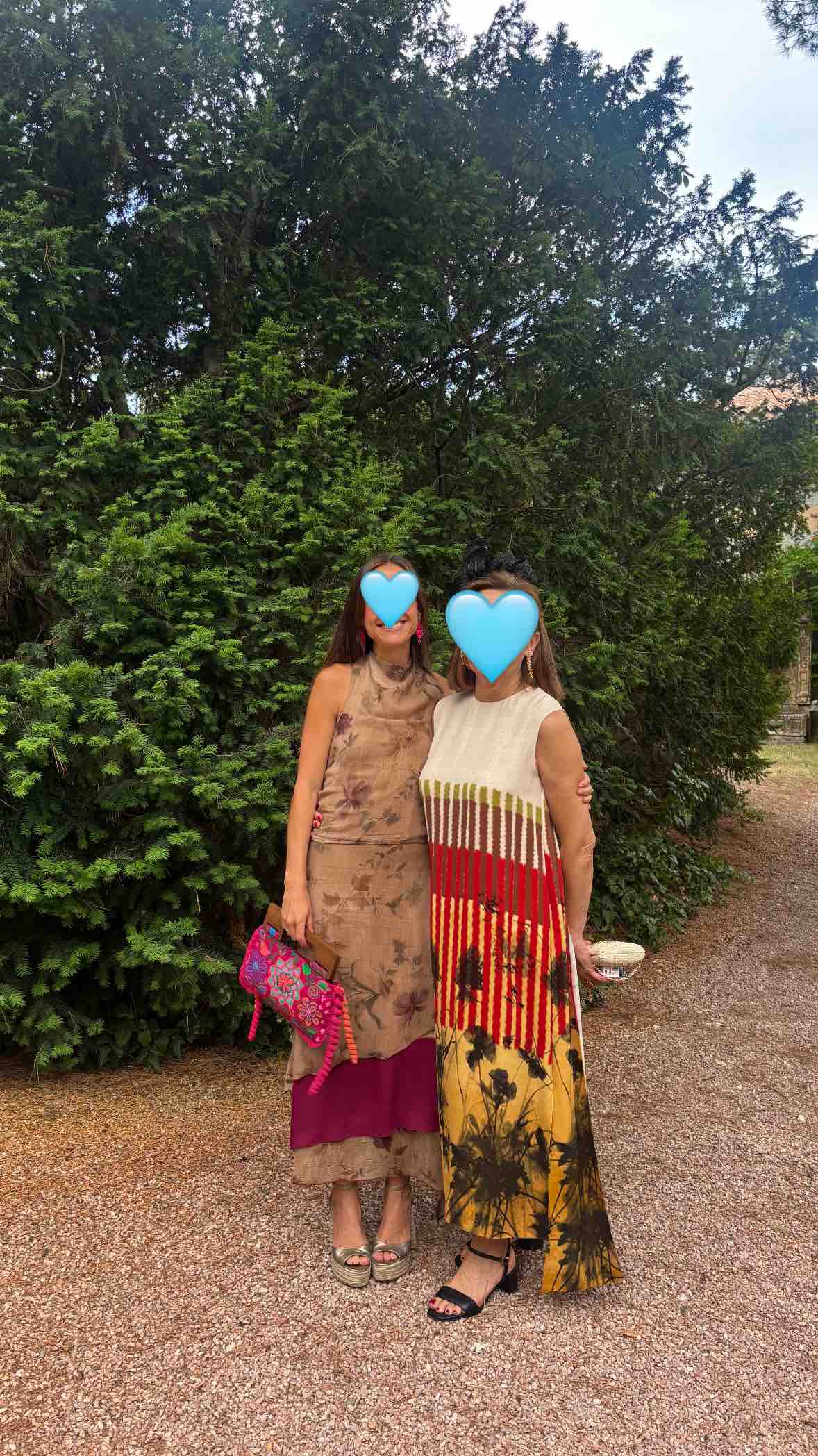 Vestido Dafonte Collection marrón y rosa, talla XS, en alquiler — foto 5 de 5
