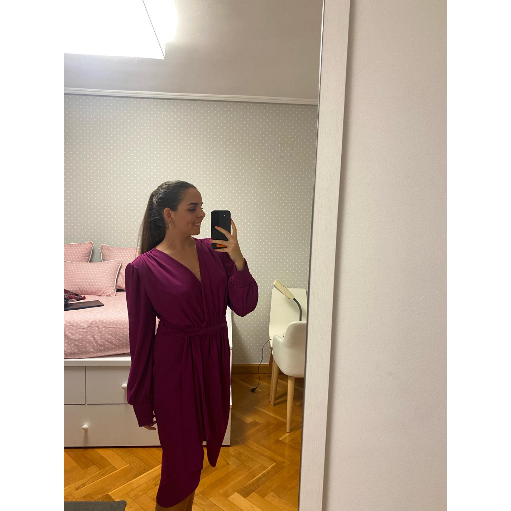 Vestido invitada/evento color buganvilla Acne Studios — foto 1 de 4