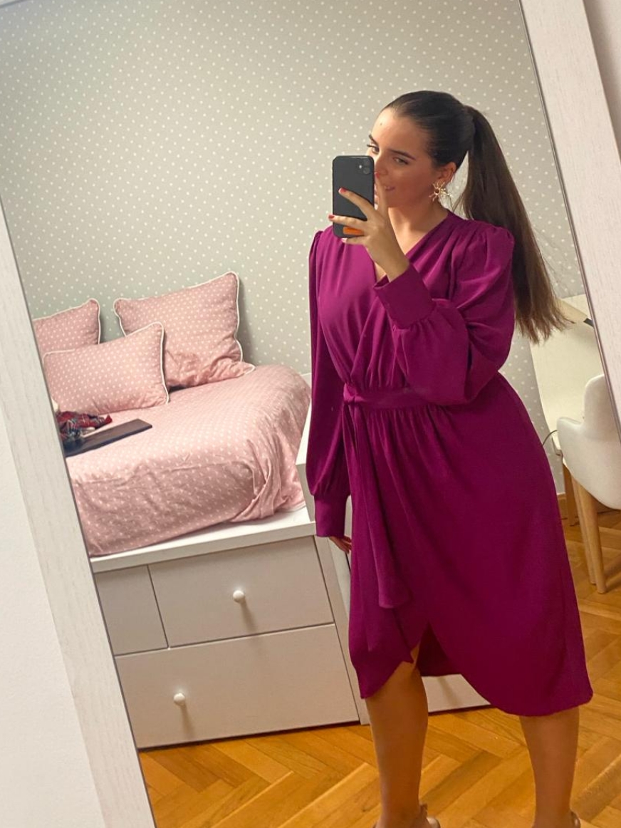 Vestido invitada/evento color buganvilla Acne Studios — foto 2 de 4