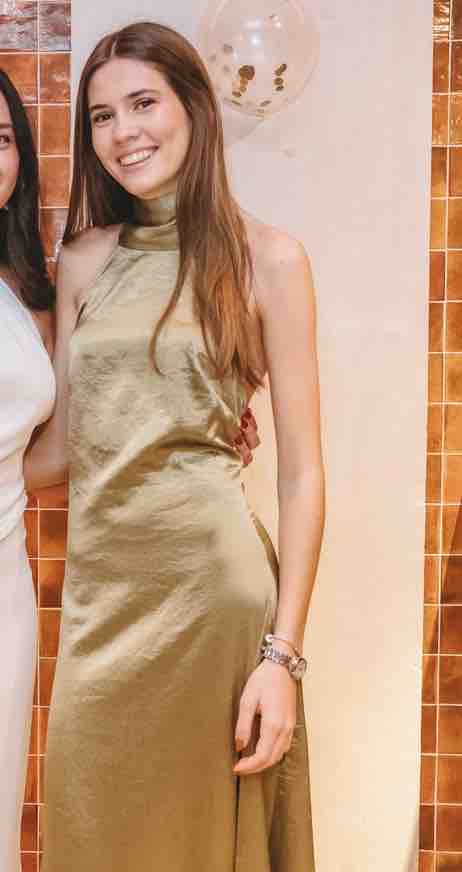 Vestido verde oliva-caqui satinado The Are — foto 3 de 4