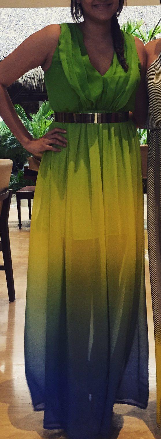 vestido high low de noche