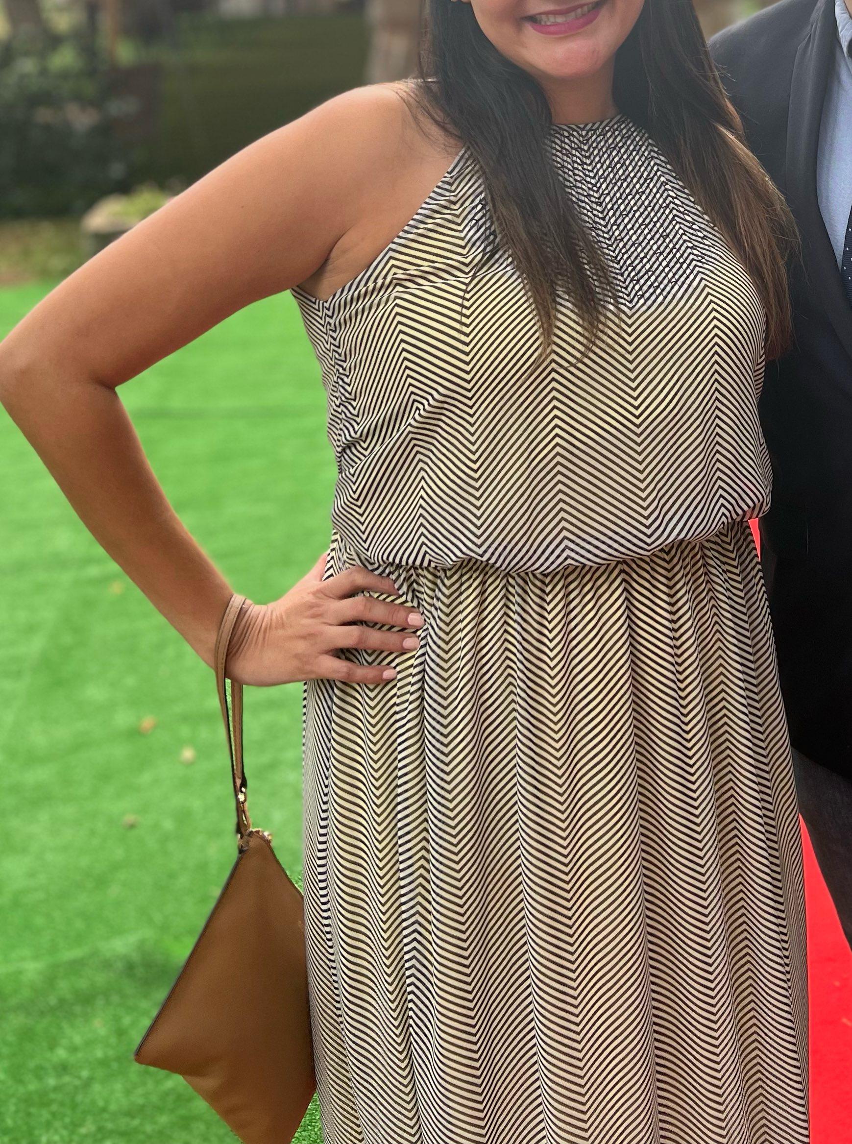 vestido largo rayas amarillo Vince Camuto — foto 2 de 2