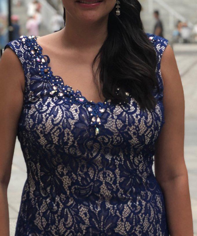 vestido de noche azul — foto 2 de 2