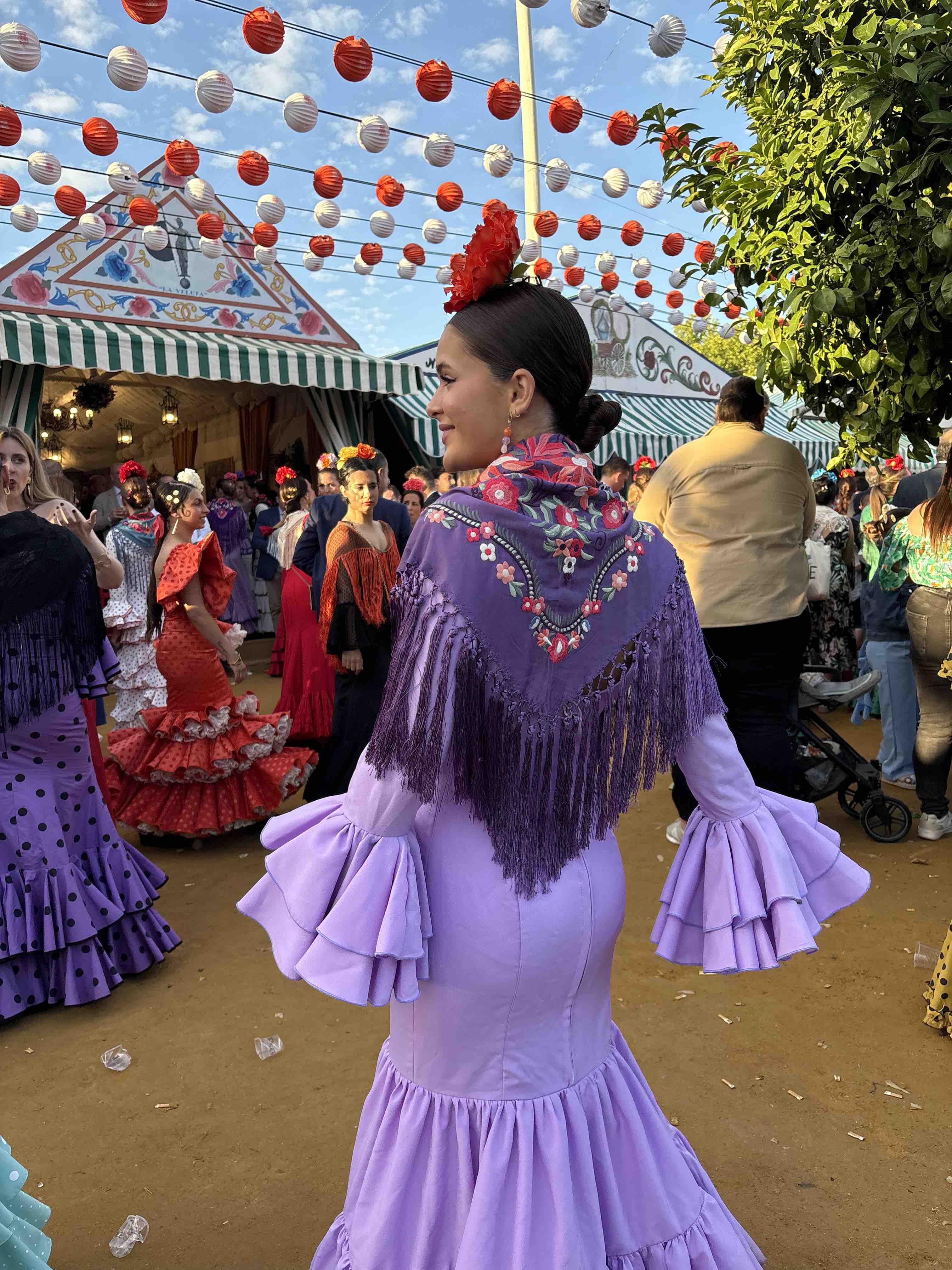 vestido flamenca lila — foto 1 de 3