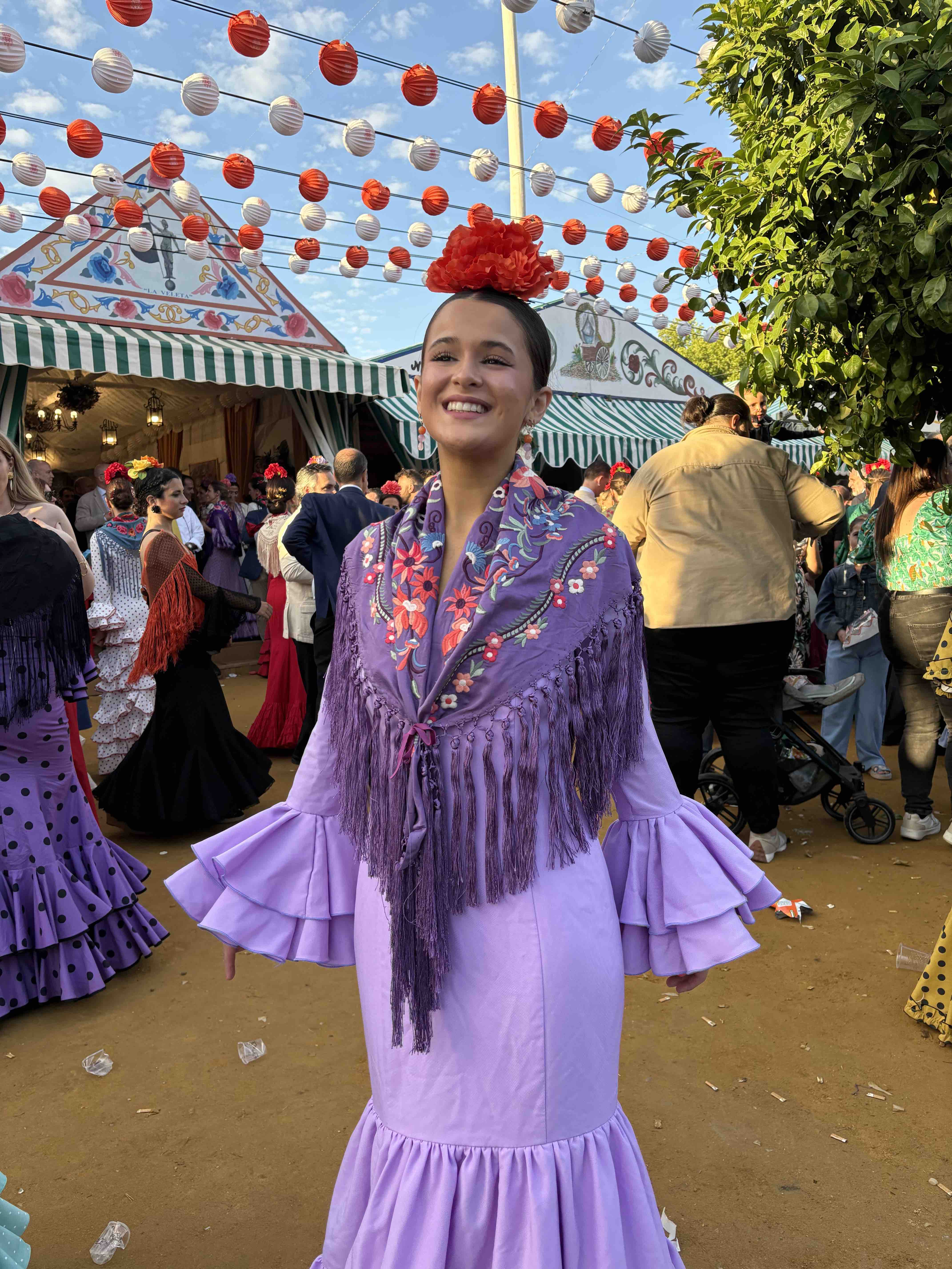 vestido flamenca lila — foto 2 de 3