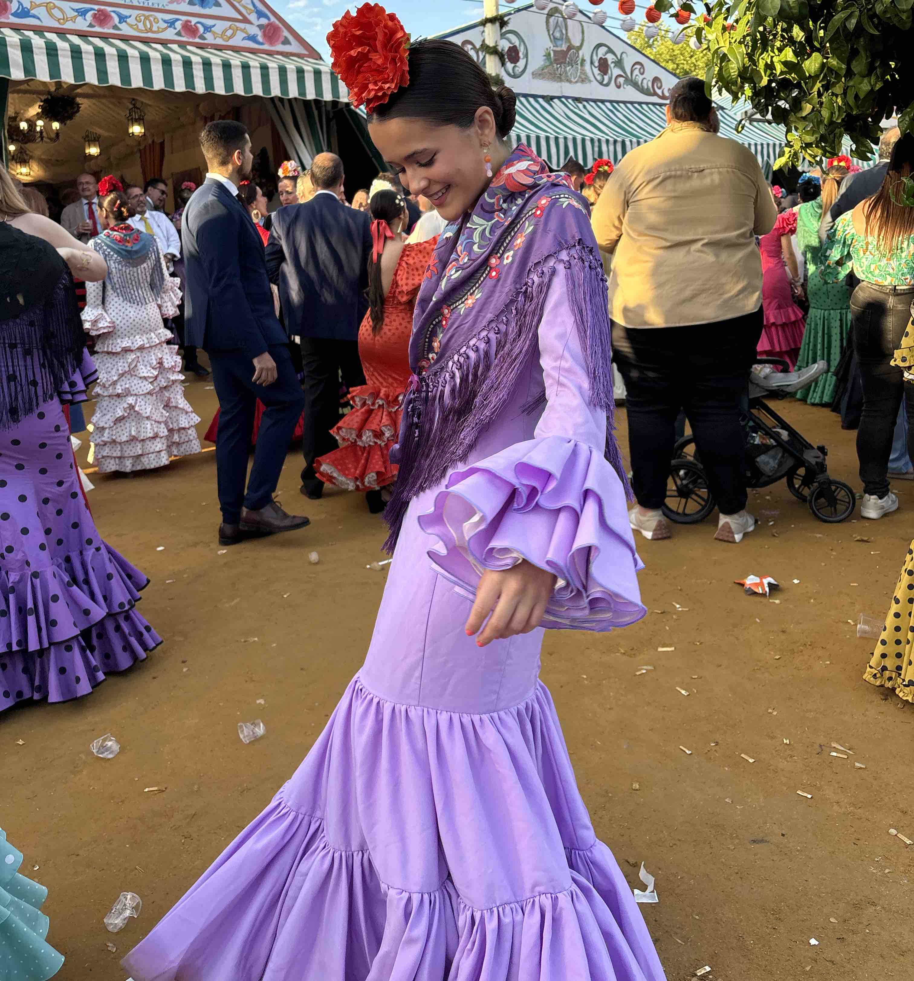 vestido flamenca lila — foto 3 de 3