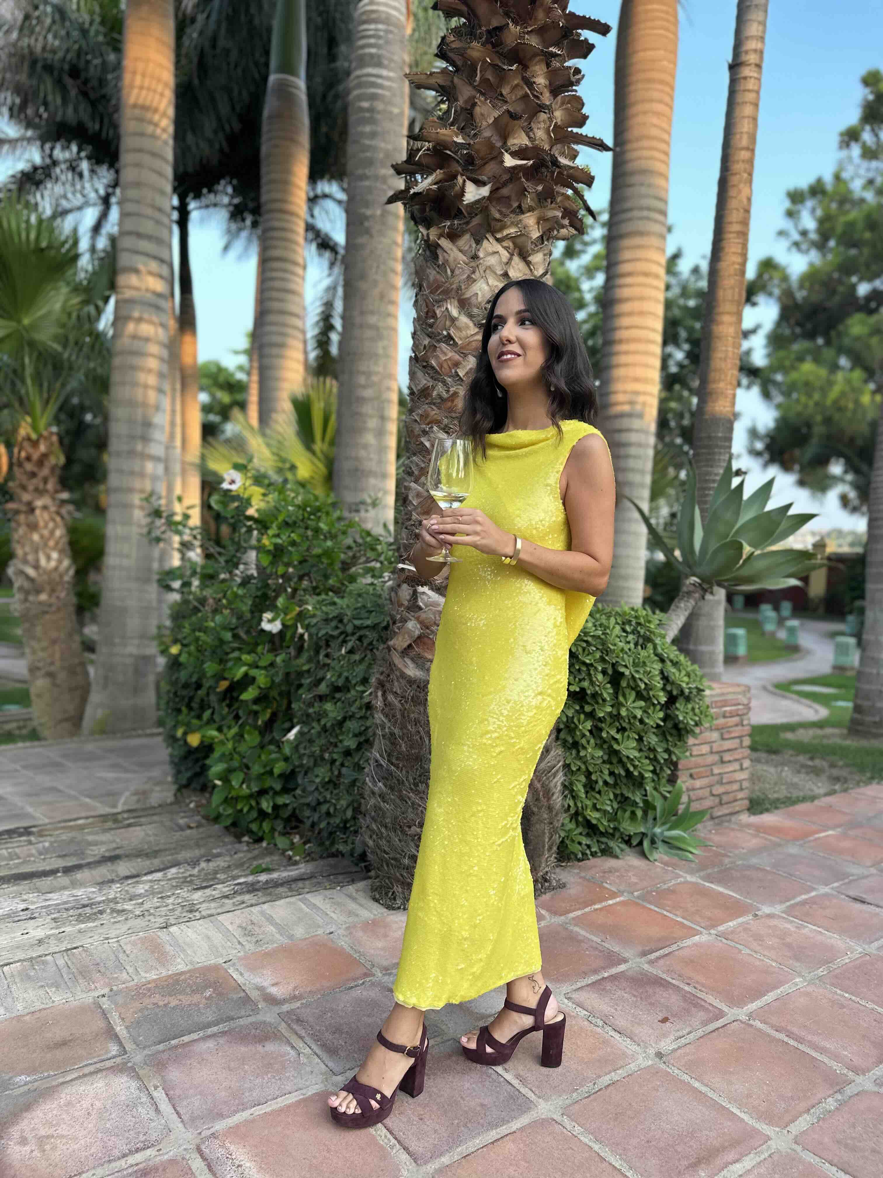 Vestido midi lentejuelas Purificación García — foto 3 de 6