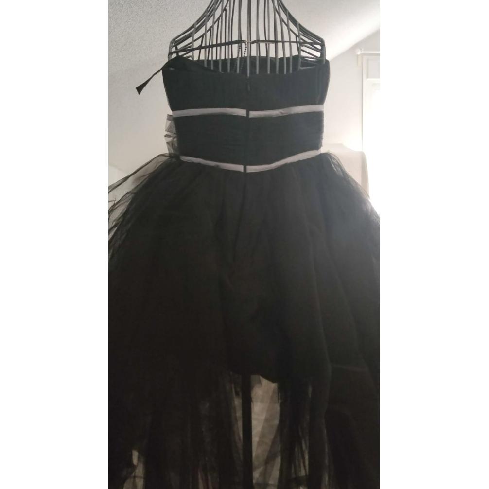Vestido palabra de honor de tull negro Dress Code by RIZAL — foto 2 de 6