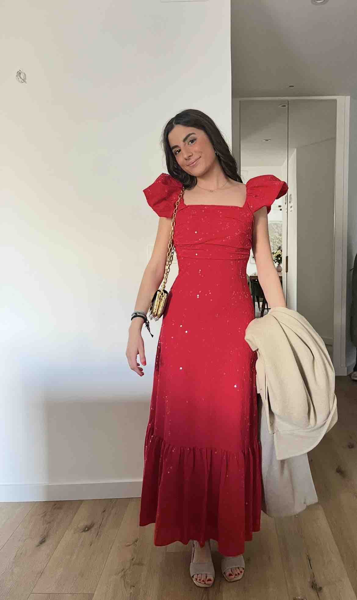 Vestido Rojo lentejuelas REDONDO BRAND — foto 2 de 6