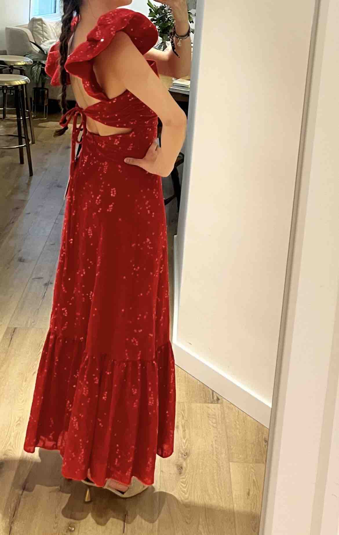 Vestido Rojo lentejuelas REDONDO BRAND — foto 4 de 6