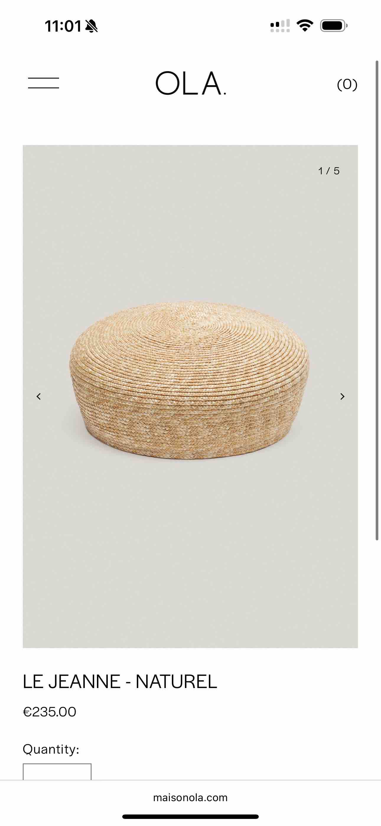 Sombrero maison ola modelo le Jeanne naturel — foto 6 de 6