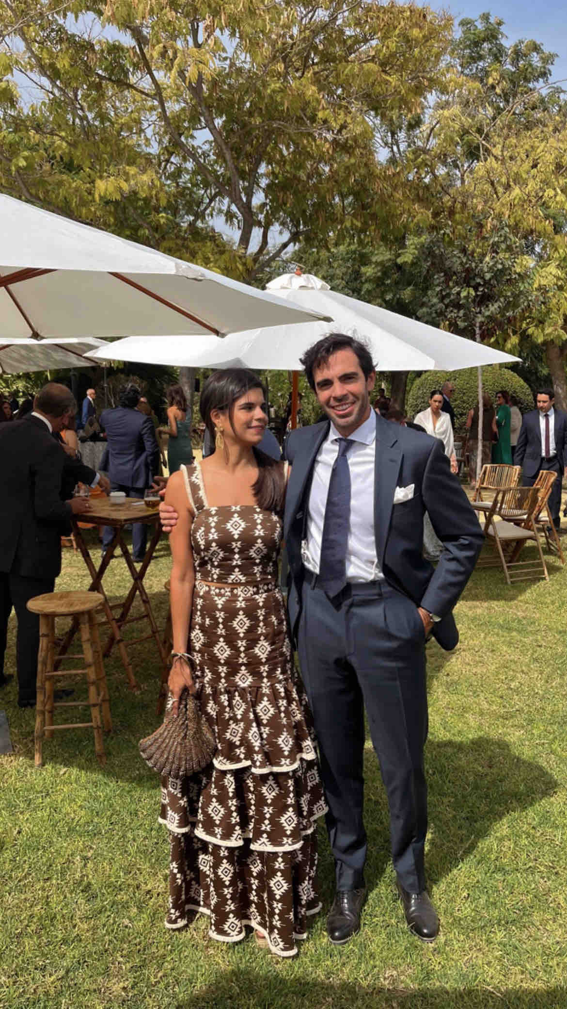 Vestido marrón dos piezas Mattui Collection — foto 3 de 3